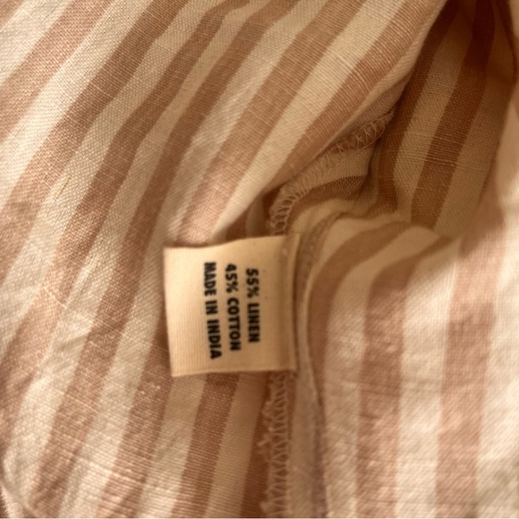 Ali Golden Beige Striped Jumpsuit size Medium - Picture 7 of 8